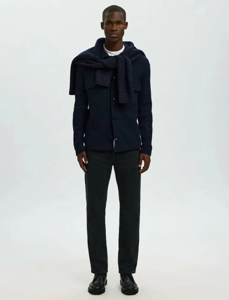 SLMNEALY LS KNIT WORKWEAR CARDIGAN NOOS - Ulljackor