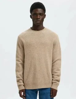 SLMNEIL LS KNIT NEPS CREW NECK - Rundhalsad