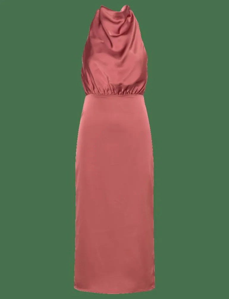 Solange open back halterneck midi dress - Midiklänningar