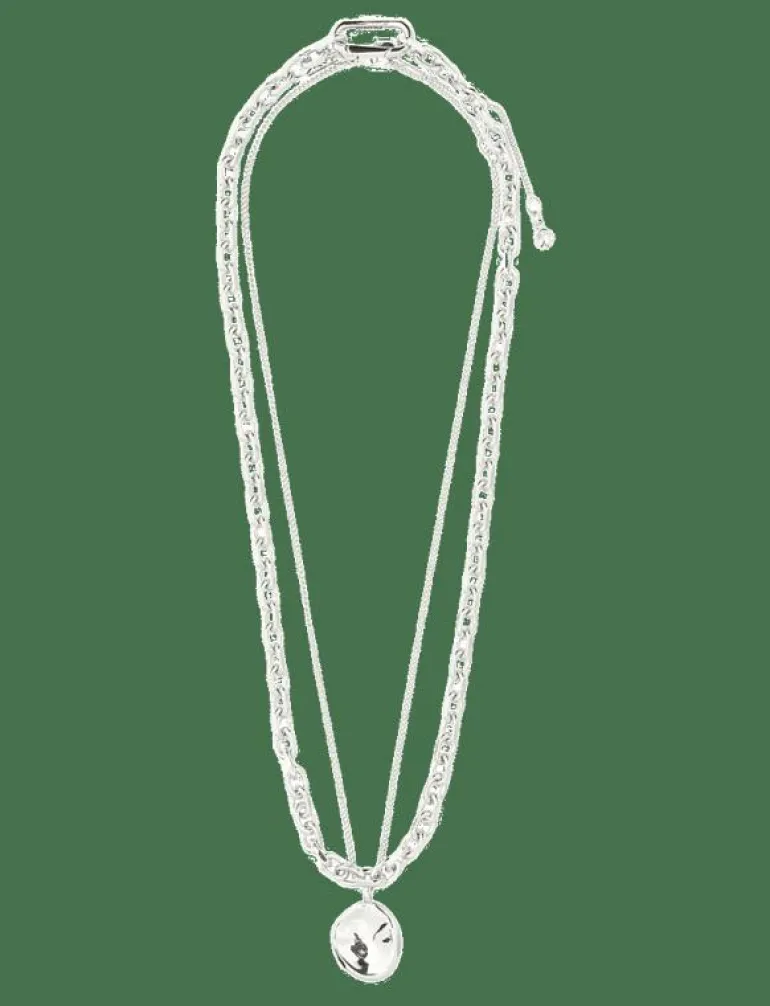 SPARKLE necklace 2-in-1 set, silver-plated - Kedjehalsband