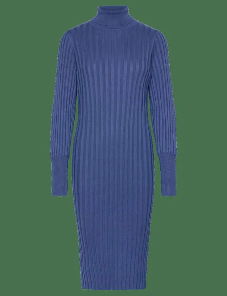 SRFelina Rollneck Dress Knit - Midiklänningar