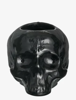 Still Life skull ljuslykta svart 85mm - Skulpturer & Porslinsfigurer