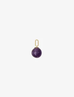 Stone Drop Charm 8 mm Silver - Hänge & Berlock