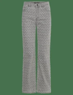 Straight-fit jeans with rhinestone detail - Straight jeans