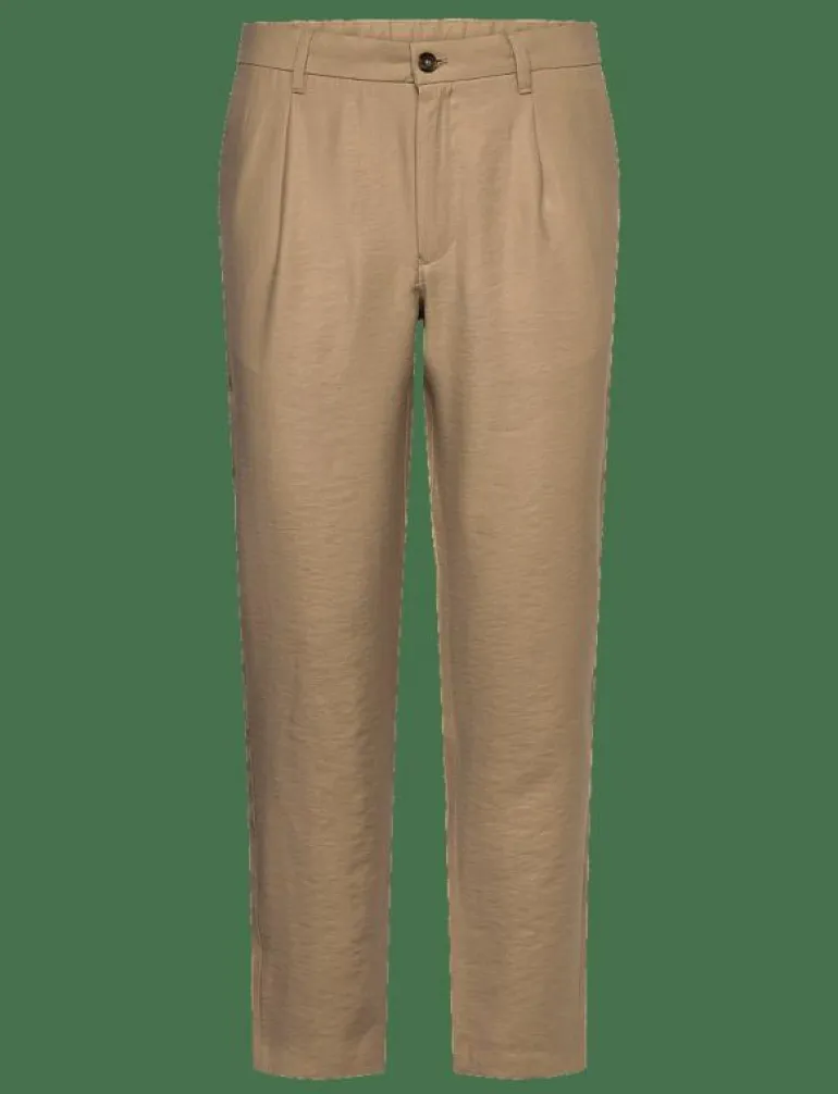 Straight-fit pleated trousers - Casual byxor