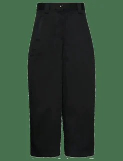 STRETCH COTTON TWILL BARREL LEG - Byxor