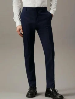 STRETCH WOOL SLIM SUIT PANT - Kostymbyxor