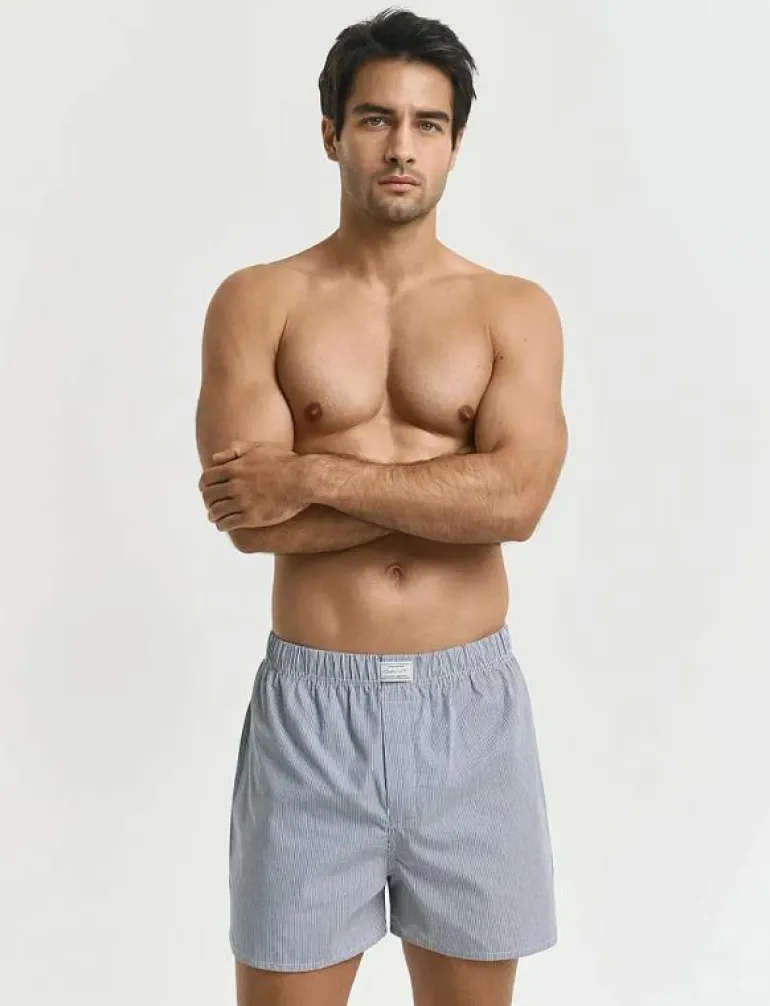 STRIPE AND SOLID BOXER SHORTS 2-P - Boxershorts