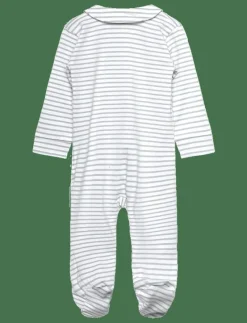 Striped bodysuit pyjamas - Långärmad bodysuit