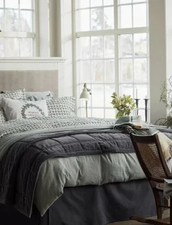 Striped Cotton Flannel Bed Set - Påslakanset