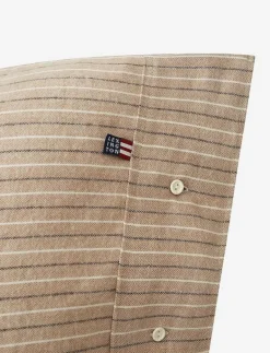 Striped Cotton Flannel Pillowcase - Örngott