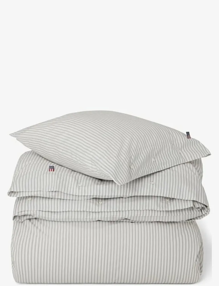 Striped Cotton Poplin Bed Set - Påslakanset