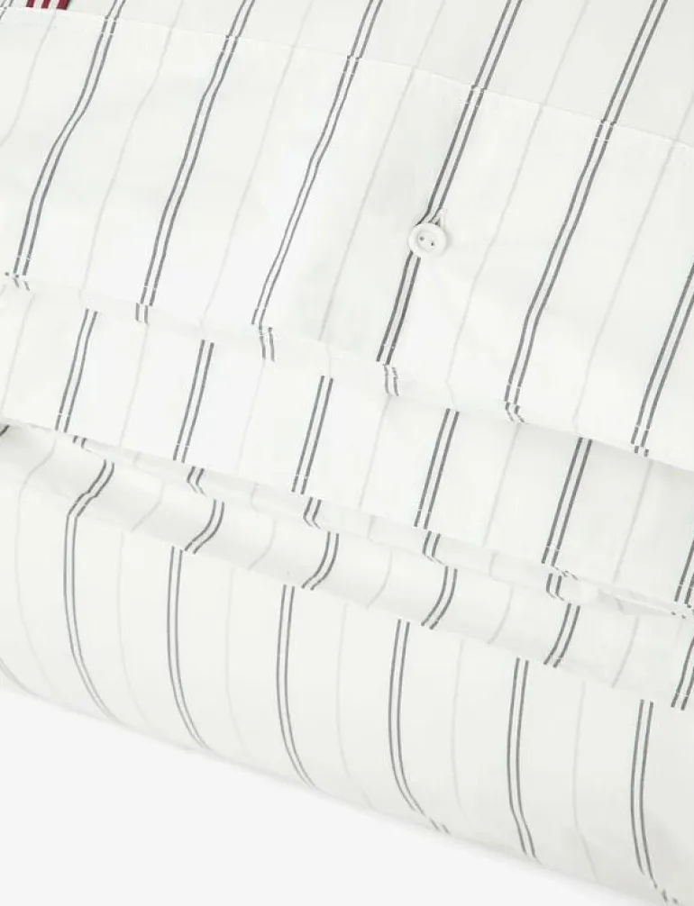 Striped Cotton Poplin Duvet Cover - Påslakan