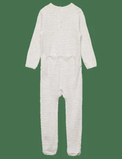 STRIPED JERSEY FULL BODY W. BACK OPENING - Långärmad bodysuit