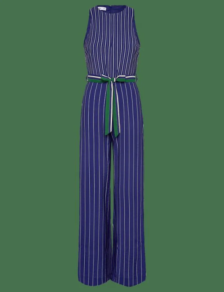 Striped jumpsuit with belt - Jumpsuits