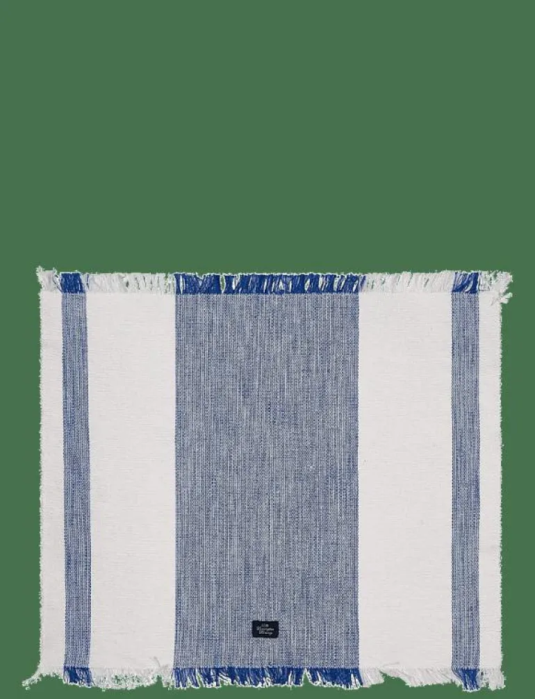 Striped Organic Cotton Placemat with Fringes - Dukar & löpare