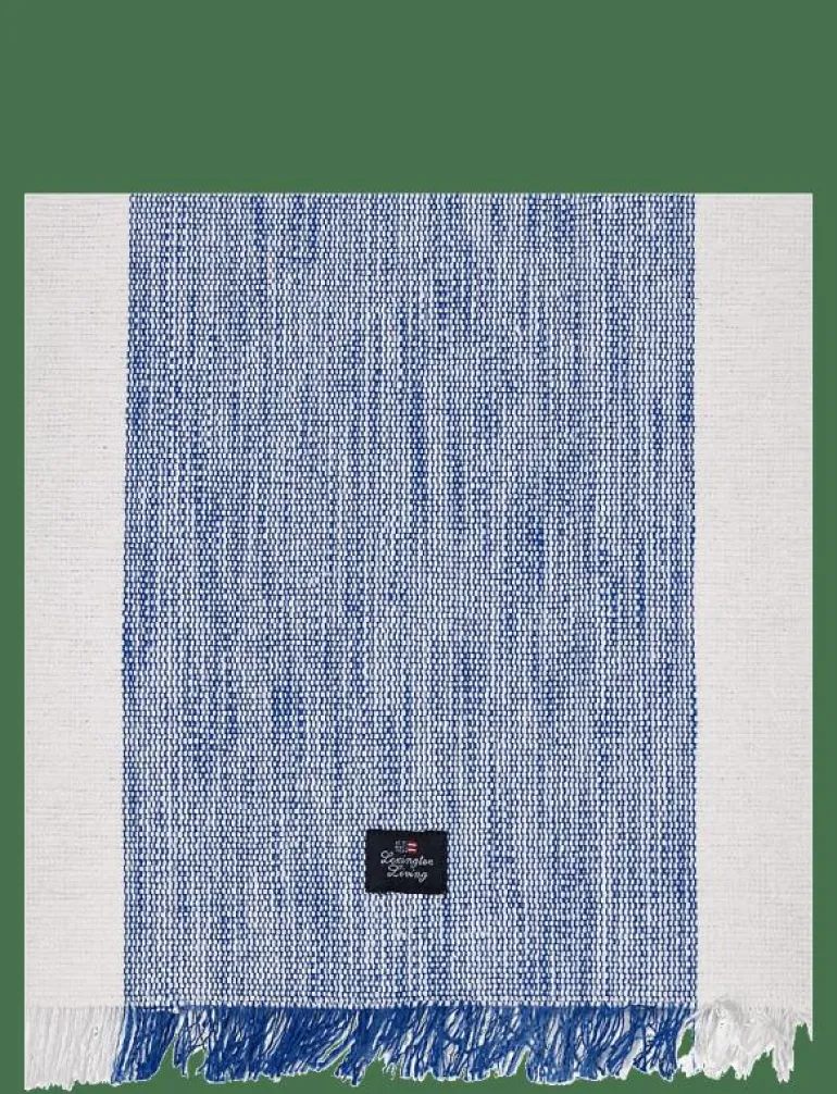 Striped Organic Cotton Runner with Fringes - Dukar & löpare