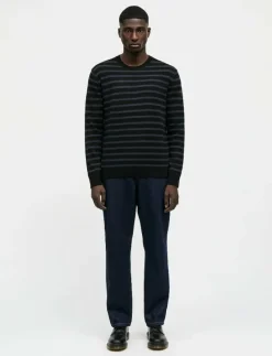 Super Wool Karsten Stripe Knit - Rundhalsad