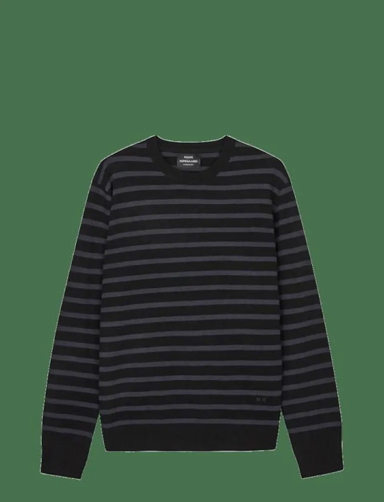 Super Wool Karsten Stripe Knit - Rundhalsad