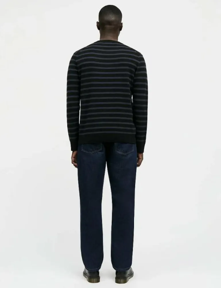 Super Wool Karsten Stripe Knit - Rundhalsad