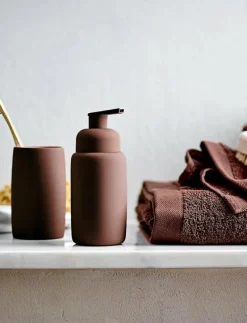 Tandborstmugg Mono Coffee brown - Badrumsinredning
