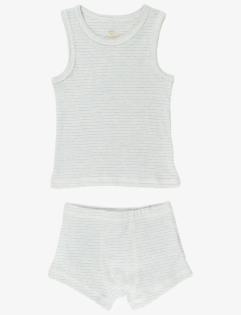TANK-TOP AND BOXERSHORTS STRIPED - Underklädesset