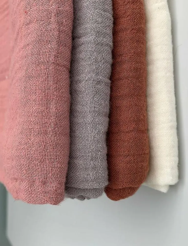 Tax EKO, Muslinfiltar, 4-pack, brick/rose - Skötbäddar