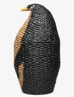 Tazia Basket w/Lid, Black, Bankuan Grass - Förvaringskorgar