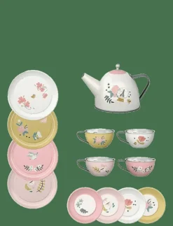 Tea Set in Carry Case 14 pcs - Les Parisiennes - Leksakskök & Tillbehör