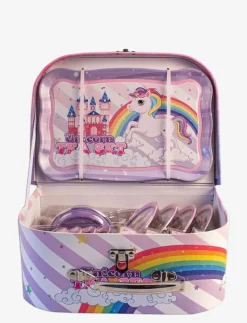 Tea set in suitcase w. unicorn motives - Leksakskök & Tillbehör