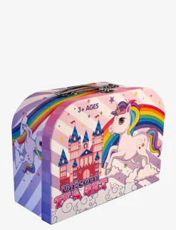 Tea set in suitcase w. unicorn motives - Leksakskök & Tillbehör