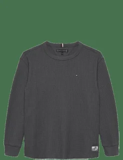 TETXURED WAFFLE TEE LS - Stickade tröjor