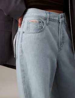THE WIDE LEG LINEN AARON INDIGO - Vida byxor