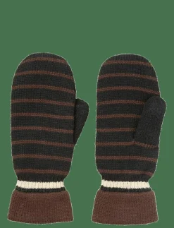 Thin Striped Emerald Mittens - Tumvantar