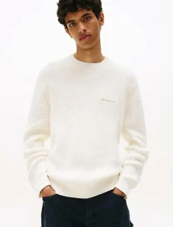 TJM REG SCRIPT CHUNKY SWEAT - Rundhalsad
