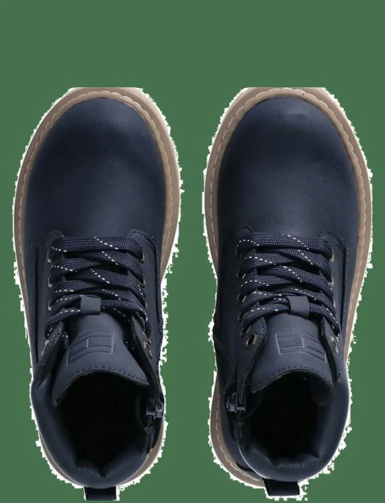 TOMMY HILFIGER LACE UP BOOTIES FAUX NUBUCK/LEATHER - Stövlar & Kängor