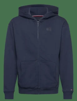 TONAL FLAG EMB ZIP HOODIE - Huvtröjor