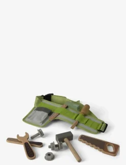 TOOL BELT WOOD IN GIFT BOX 15 PARTS - Leksaksverktyg