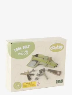 TOOL BELT WOOD IN GIFT BOX 15 PARTS - Leksaksverktyg