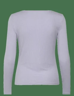 TOP LS RIB MODAL HENLEY - Överdelar