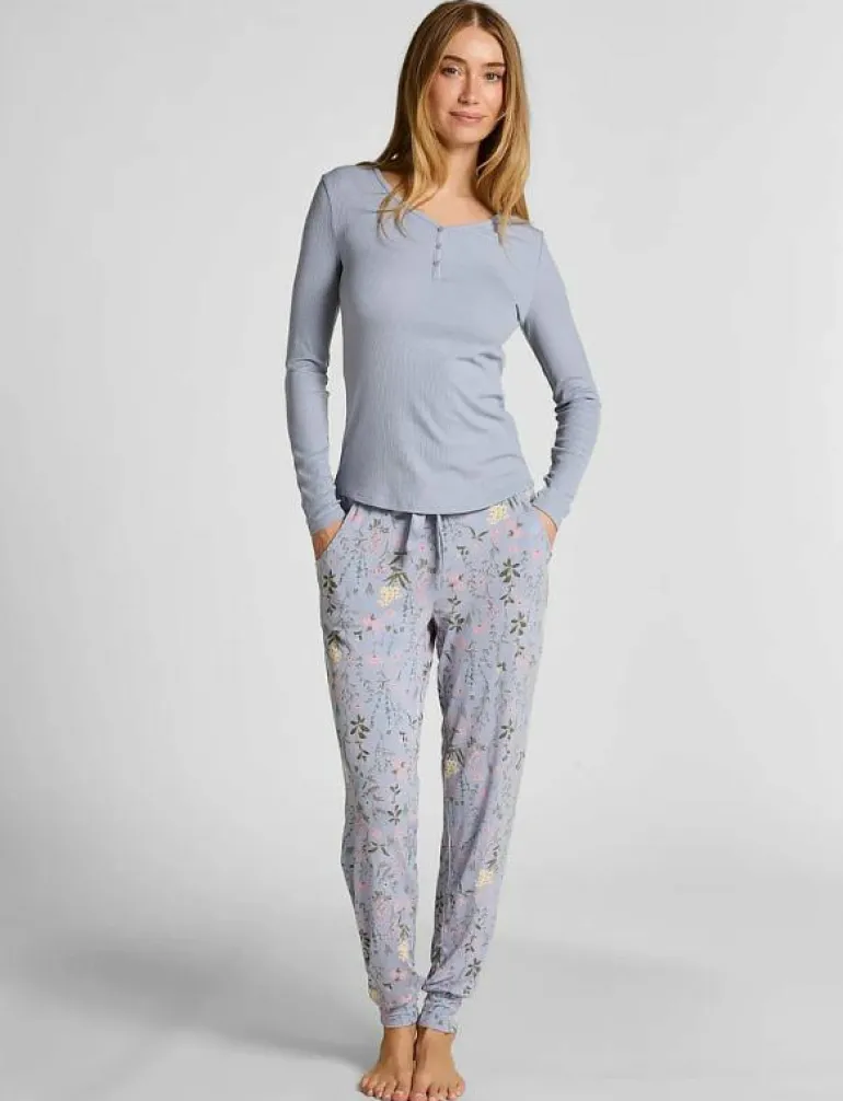 TOP LS RIB MODAL HENLEY - Överdelar