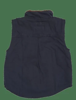 TWILL VEST W. SHERPA COLLAR - Väst