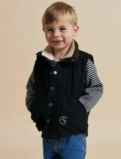 TWILL VEST W. SHERPA COLLAR - Väst