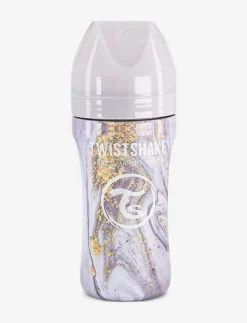 Twistshake Anti-Colic Stainless Steel 330ml Marble Grey - Nappflaskor