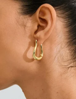 UNFOLD hoops gold-plated - Hoops