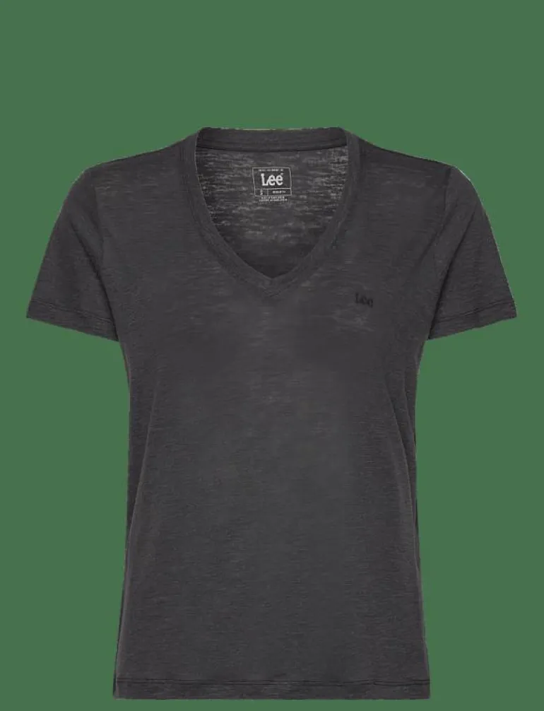 V NECK TEE - T-shirts
