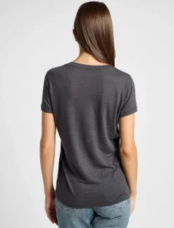 V NECK TEE - T-shirts