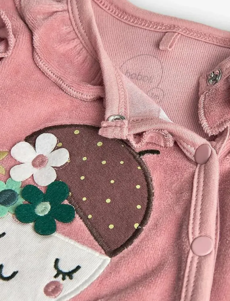 Velour play suit -BCI - Långärmad bodysuit