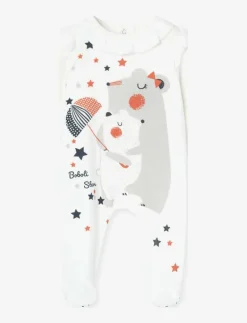 Velour play suit for baby girl -BCI - One-sie