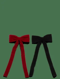 Velvet Bow Hair Clip 2 Pack - Håraccessoarer